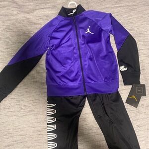 Nike Jordan Purple and Black pant and jacket combo, boys size 6